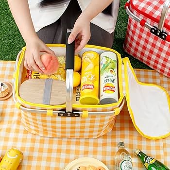 Amazon｜ピクニック バスケット 保冷保温 レジバッグ アウトドア